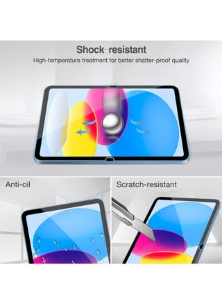 2 + 3 حزمة Apple iPad 2025 (الجيل الحادي عشر) A16 10.9 بوصة 9H Ultra HD حامي شاشة زجاجية مقلصة - view 5