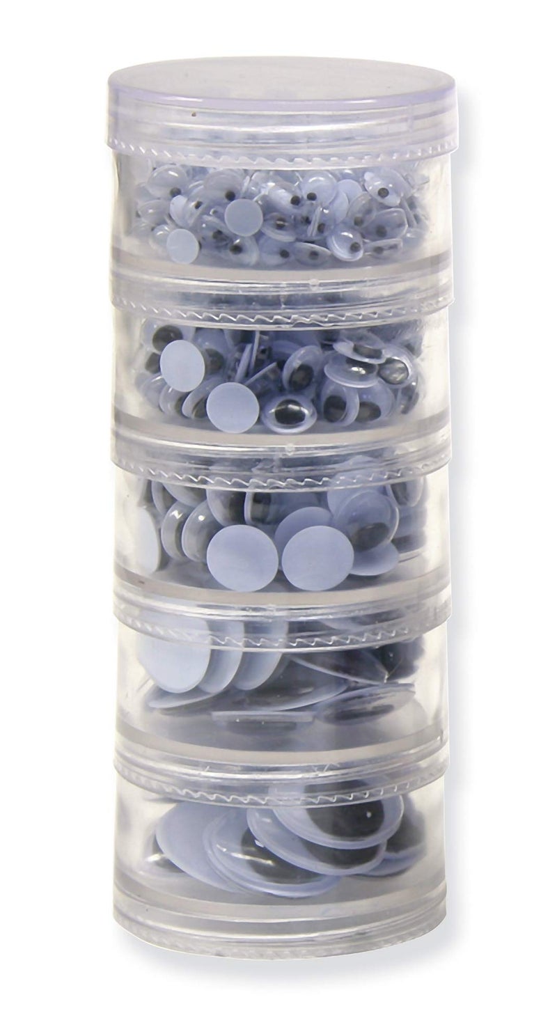 Chenille Kraft Creativity Street Wiggle Stacking Storage Container Wiggly Eye Assorted Size Assorted on White 560 per Set