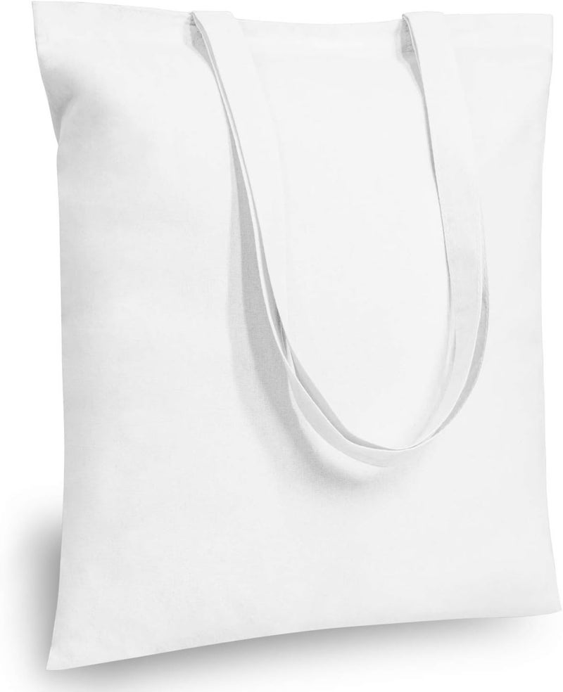 TOPDesign Economical Cotton Tote Bag, 5oz Lightweight Fabric, Reusable Grocery Shopping Cloth Bags, DIY Your Creative Designs - Image 1