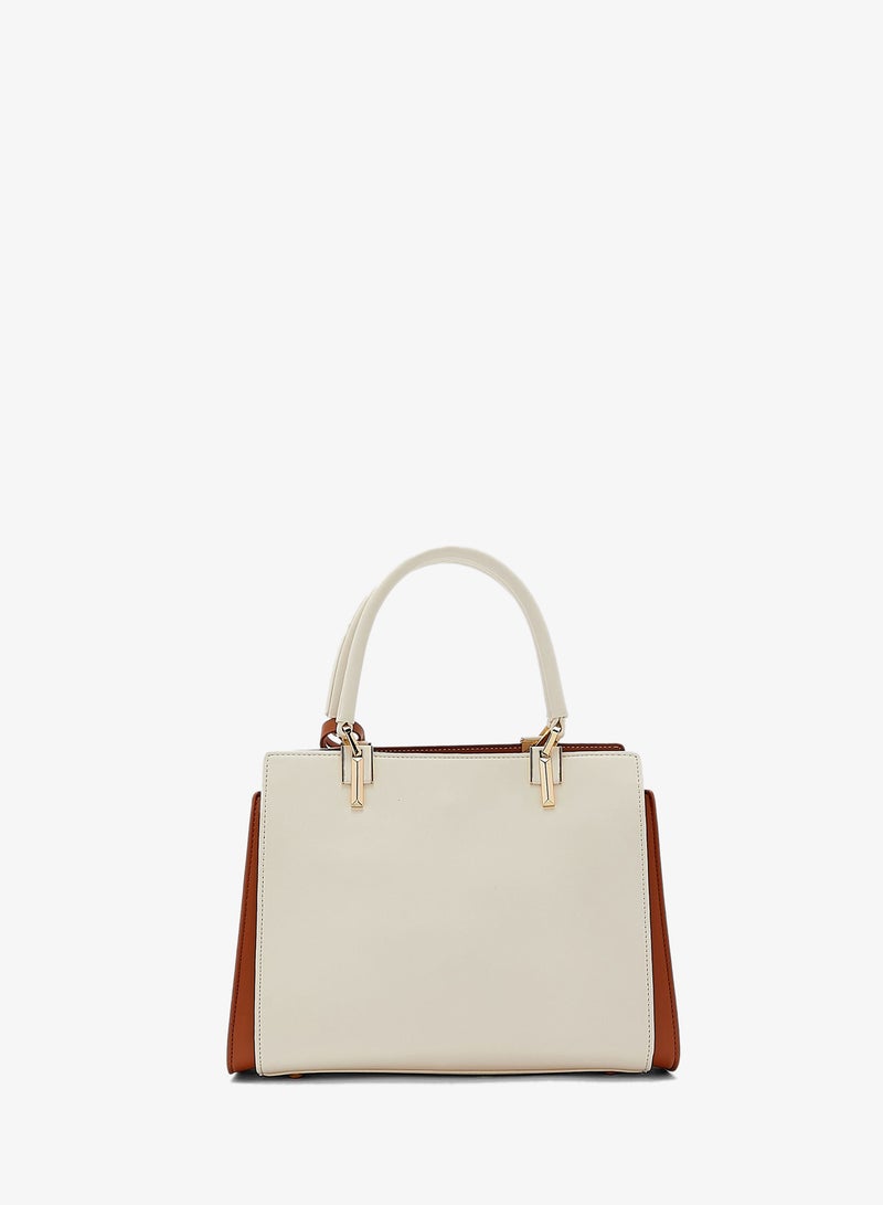 Khizana Satchel Handbag With Contrast Detail - Image 2
