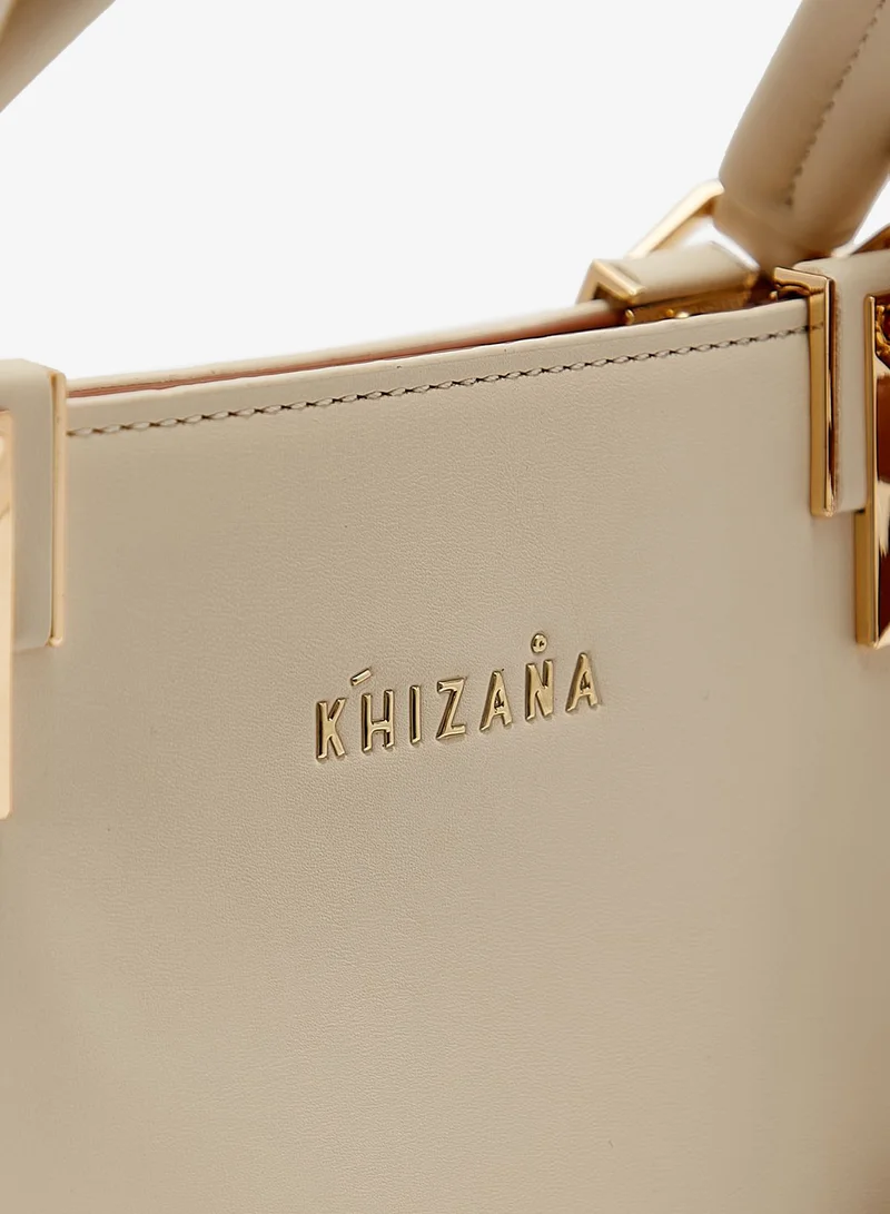 Khizana  Satchel Handbag With Contrast Detail for Women | Best Price UAE