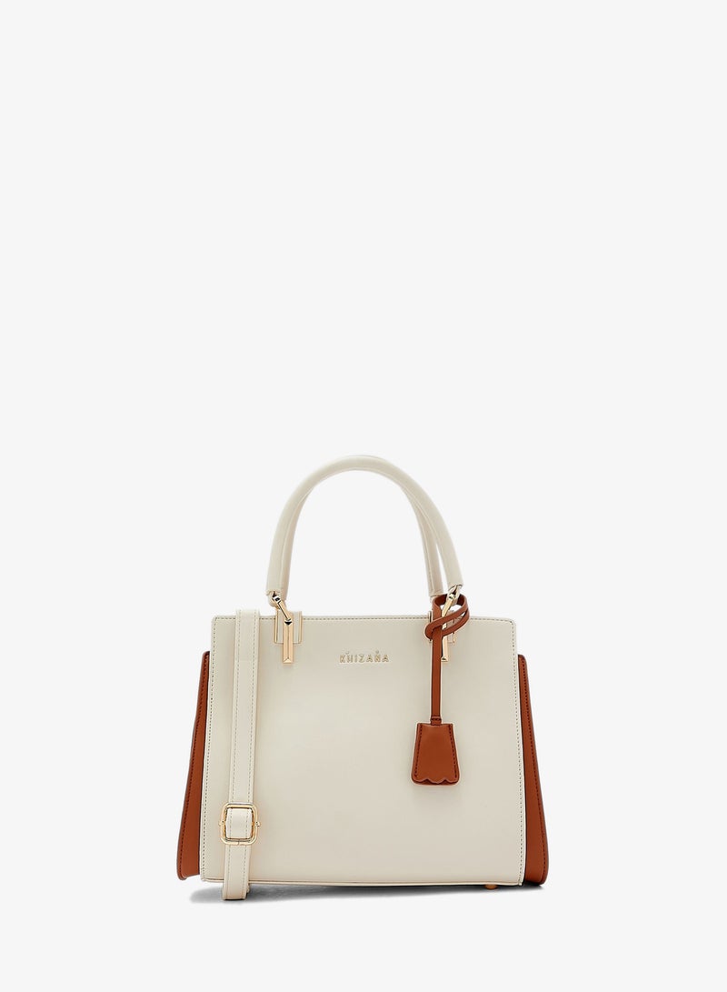 Khizana Satchel Handbag With Contrast Detail - Image 1