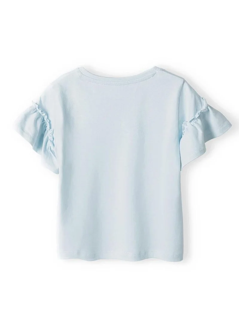 MINOTI Teen Girls T-Shirt with Ruffle Sleeve Detail
