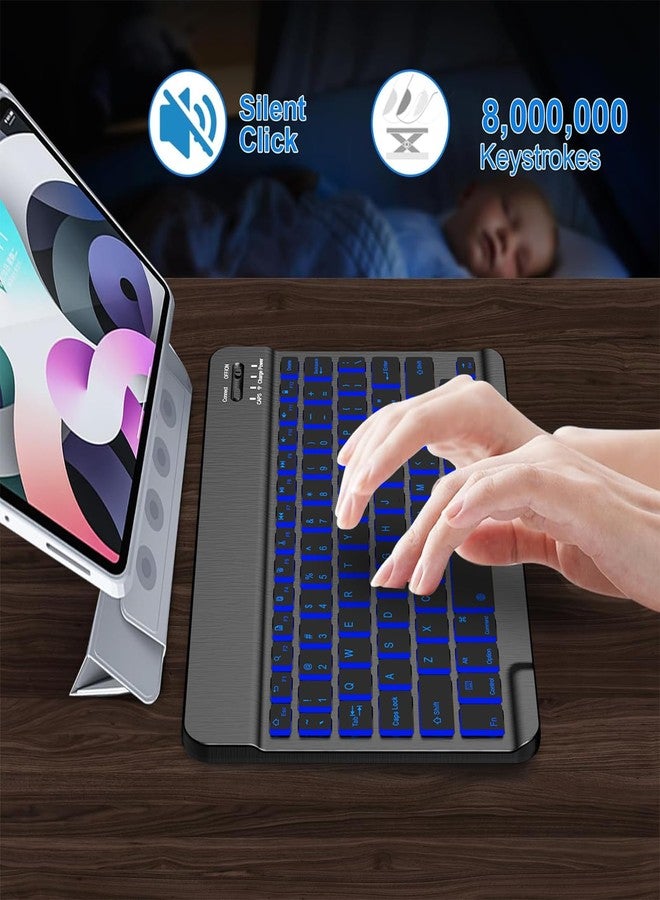NOOX Backlit Bluetooth keyboard for Phone, Tablet, iPad Air, Pro, Mini, A16, M2, M3, Galaxy, ChromeBook, MackBook, Wireless Travel Keyboard for Computers - Rechargable, Lightweight, Slim, Easy to Carry - Image 2