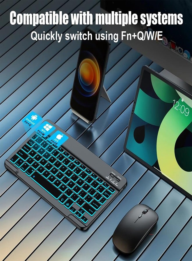 NOOX Backlit Bluetooth keyboard for Phone, Tablet, iPad Air, Pro, Mini, A16, M2, M3, Galaxy, ChromeBook, MackBook, Wireless Travel Keyboard for Computers - Rechargable, Lightweight, Slim, Easy to Carry - Image 3