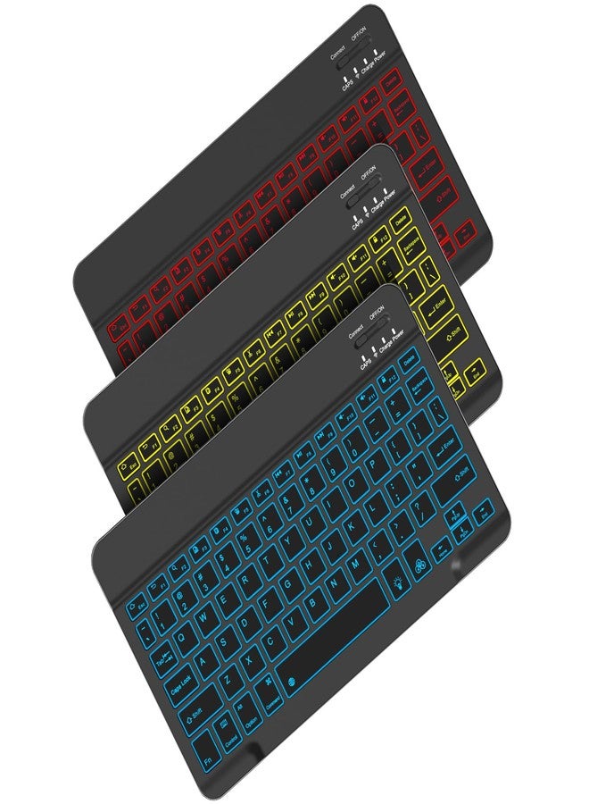 NOOX Backlit Bluetooth keyboard for Phone, Tablet, iPad Air, Pro, Mini, A16, M2, M3, Galaxy, ChromeBook, MackBook, Wireless Travel Keyboard for Computers - Rechargable, Lightweight, Slim, Easy to Carry - Image 1