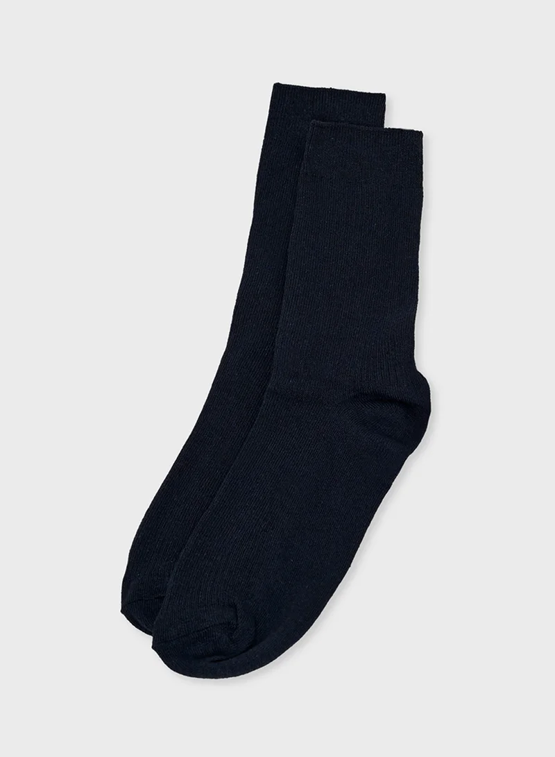 Seventy Five Basics Pack Of 3 Crew Length Socks