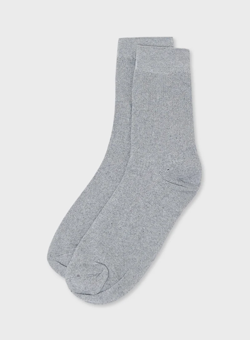 Seventy Five Basics Pack Of 3 Crew Length Socks