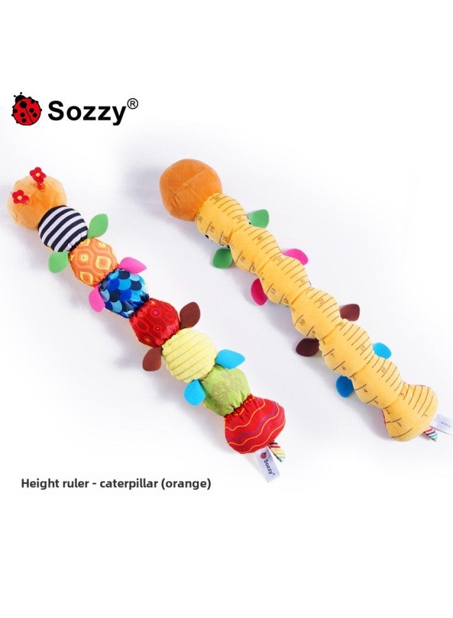 Sozz Newborn Gift Baby Caterpillar Height Plush Doll Baby Toy Wholesale-Color:Orange Caterpillar Height Ruler (with Trademark)  - Image 1