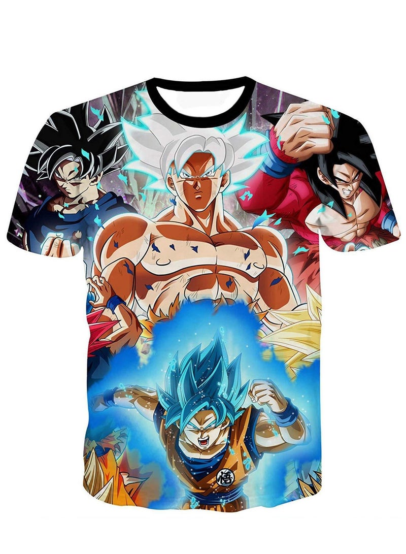 تي شيرت Anime Dragon Ball ثلاثي الأبعاد بطباعة رقمية قابلة للتنفس - Image 1