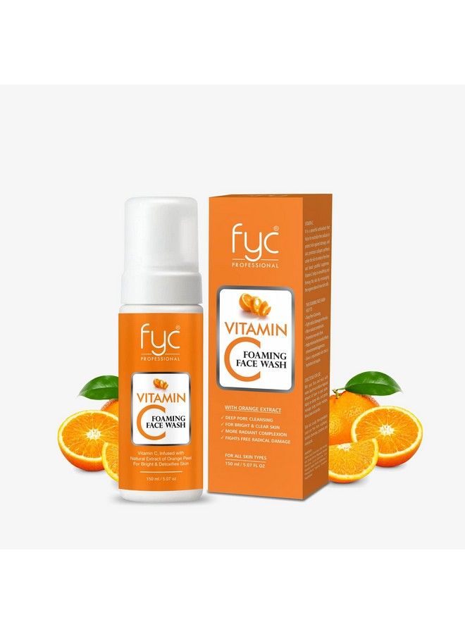 FYC Professional Yavi Cosmetics Vitamin C Foaming Face Wash Anti Aeging Reduces Dark Spots - Image 3