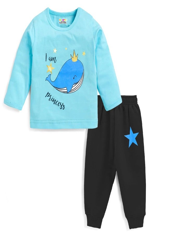 Kuchipoo Baby Girl Regular Fit Cotton Printed T-Shirts and Pyjamas Set (KUC-PSUT-101, 6-12 Months, Multi-Colored) - Image 4
