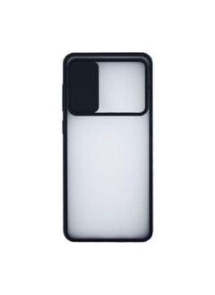 Clear and Black Case with Sliding Camera Protector for Xiaomi Poco M3 - Stylish and Protective Smartphone Case