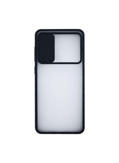 Clear and Black Case with Sliding Camera Protector for Xiaomi Poco M3 - Stylish and Protective Smartphone Case