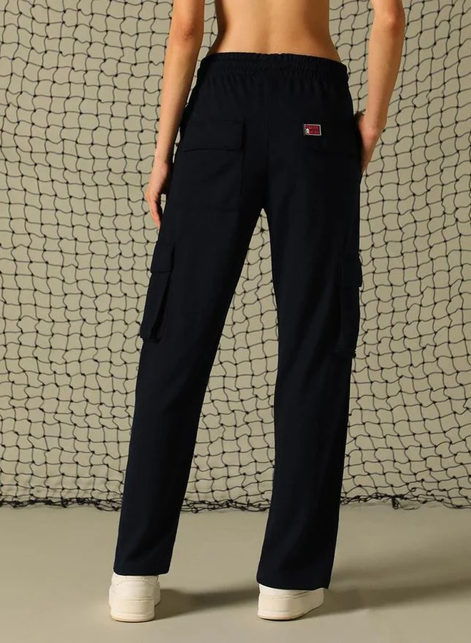Hubberholme Graphic Print Cargo Pants with Elasticated Waistband