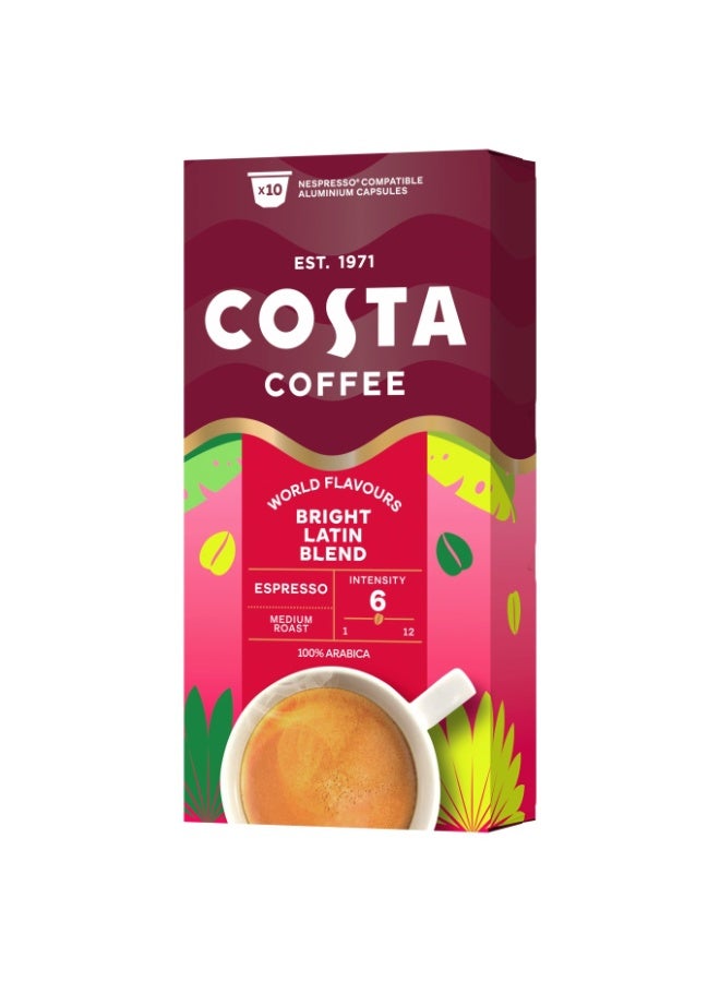 كوستا كبسولات قهوة كوستا برايت بليند اسبريسو ارابيكا 100٪ 10
