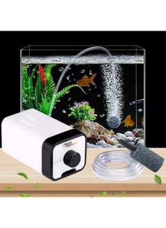 VAYINATO CT Series Air Volume Adjustable Aquarium Oxygen Air Pump with 2 Meter Air Tube and 1 Air Stone for Fish Tank (CT-201 | 1 Way)