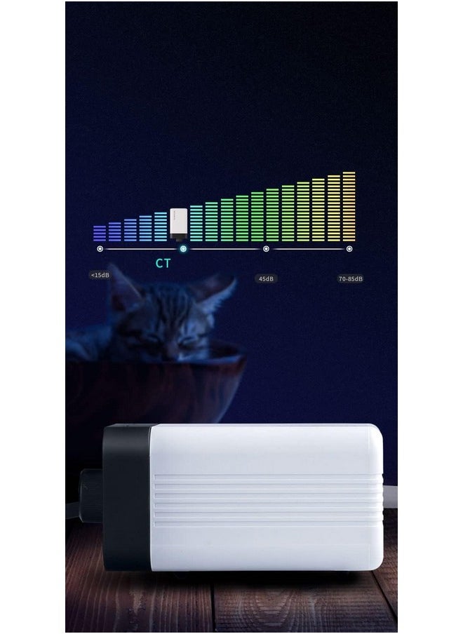 VAYINATO VAYINATO CT Series Air Volume Adjustable Aquarium Oxygen Air Pump with 2 Meter Air Tube and 1 Air Stone for Fish Tank (CT-201 | 1 Way)  - Image 4