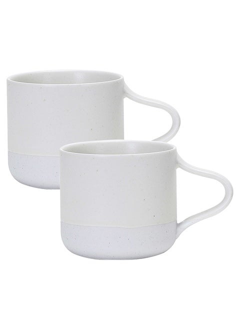 Set of 2 Handmade 270ml Two-Tone Colored Mugs Perfect for Specialty Coffee Drinks, Latte, Cafe, Mocha and Tea