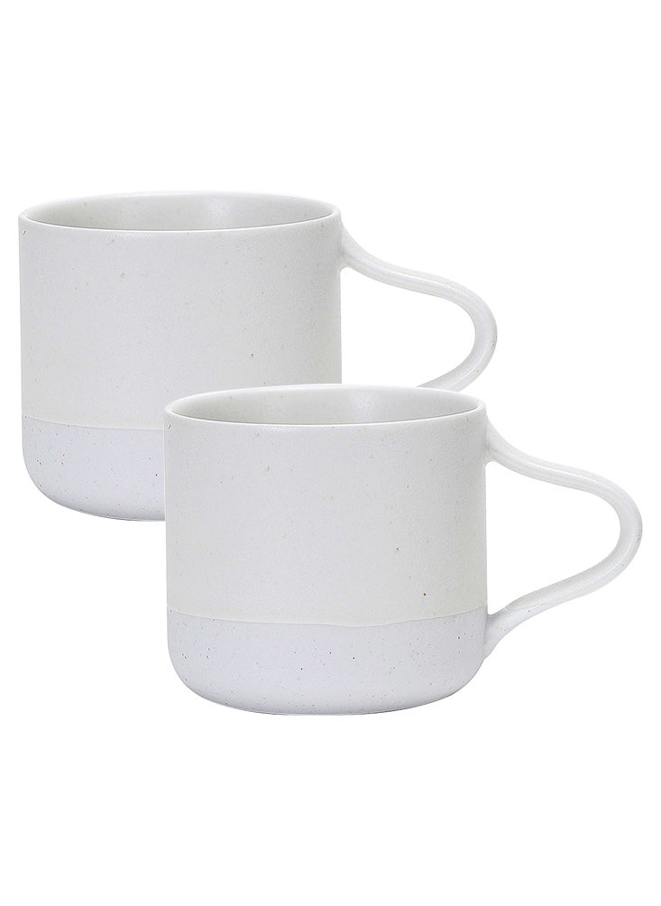 Perfii Set of 2 Handmade 270ml Two-Tone Colored Mugs Perfect for Specialty Coffee Drinks, Latte, Cafe, Mocha and Tea  - Image 1