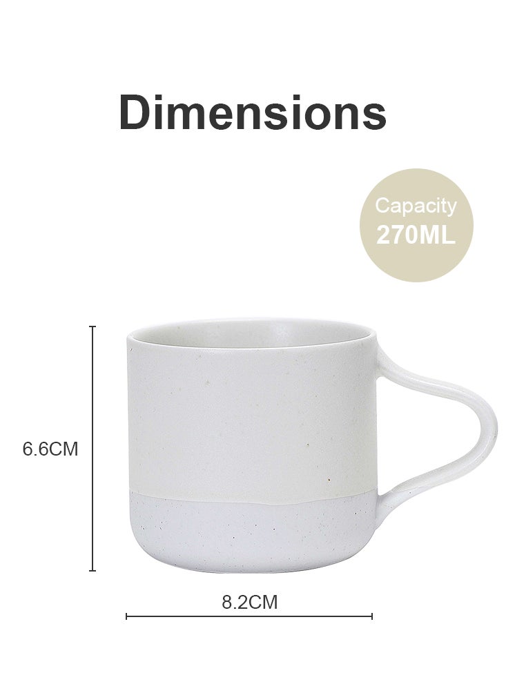 Perfii - Set of 2 Handmade 270ml Two-Tone Colored Mugs Perfect for Specialty Coffee Drinks, Latte, Cafe, Mocha and Tea - Image 1