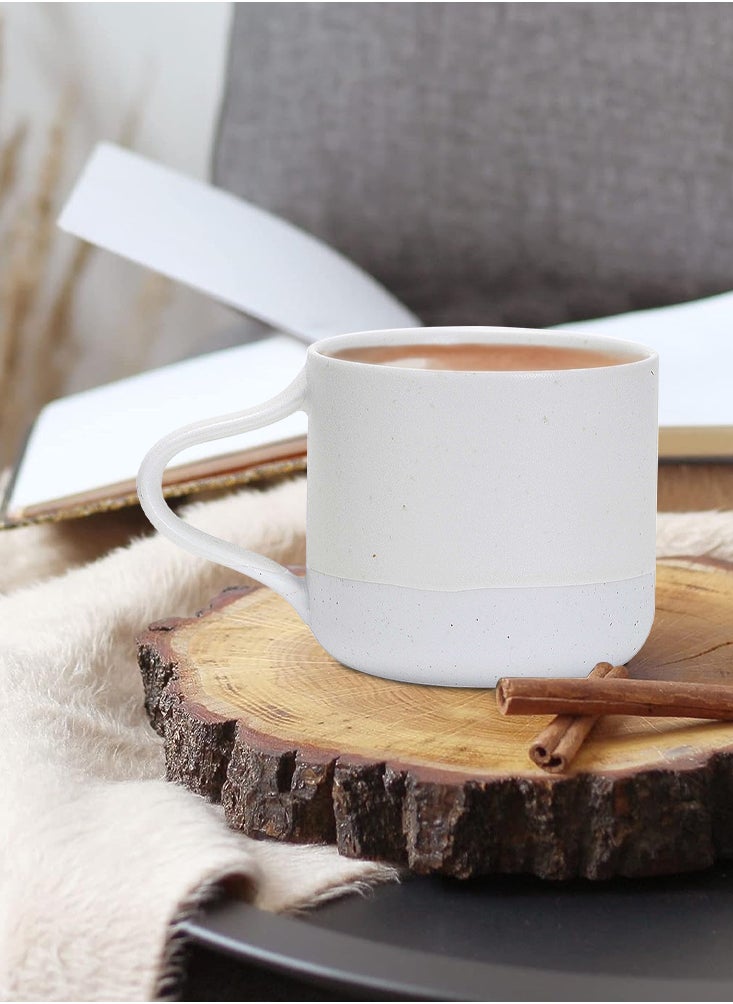 Perfii Set of 2 Handmade 270ml Two-Tone Colored Mugs Perfect for Specialty Coffee Drinks, Latte, Cafe, Mocha and Tea  - Image 5