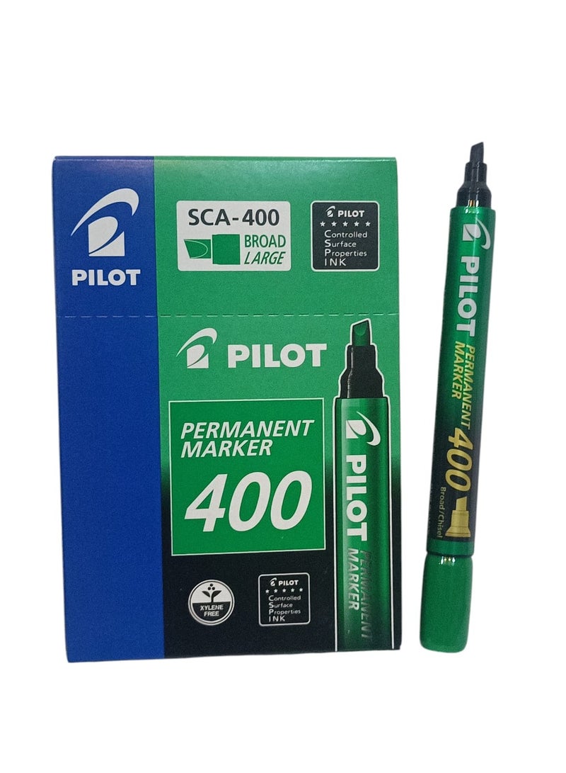 بايلوت قلم تحديد دائم برأس مشطوف وحبر أخر مكون من 12 قطعة - Image 1