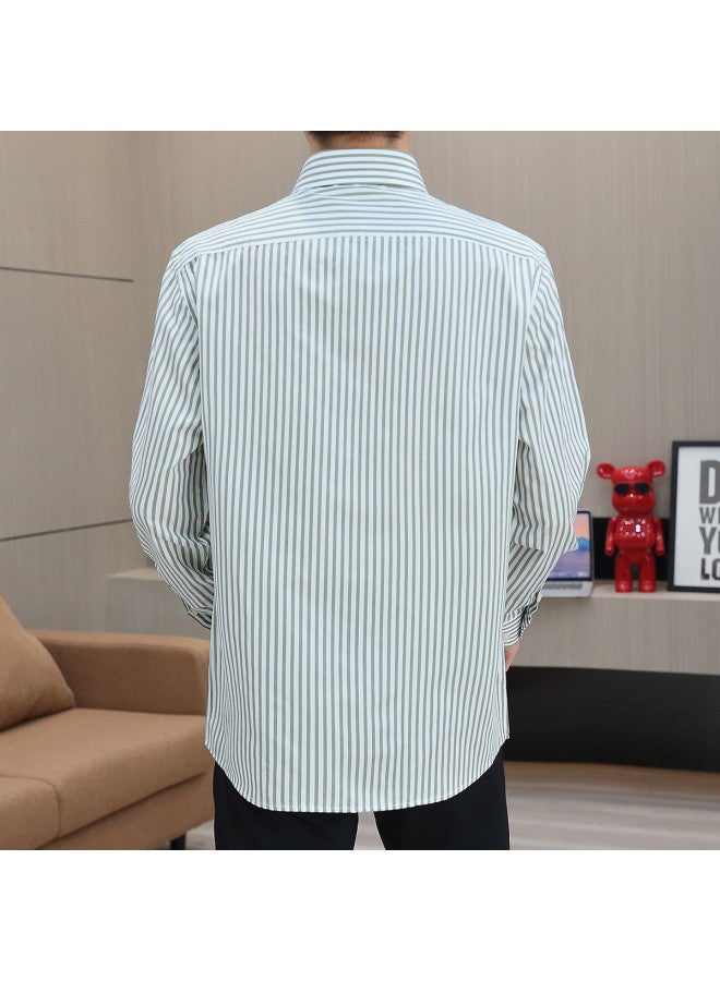 Fapai Business Casual Yarn-dyed Striped Long-sleeved Men's Shirt - Image 3
