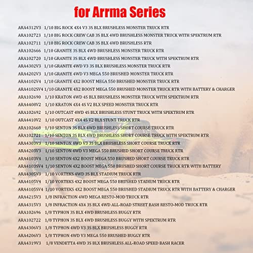 Mesimsple Differential Case 37T Main Gear & Input Gear 13t AR310872 for Arrma 1/10 Senton Big Rock Granite 3S BLX Diff Cover Outcast Kraton 4S 1/8 Typhon 3S - Image 2