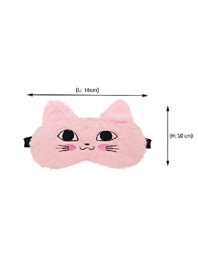 Jenna ™ Cute Tomcat Sleeping Eye Shade Mask Cover for Insomnia Meditation Puffy Eyes and Dark Circles With Gel (Pink) - Image 4