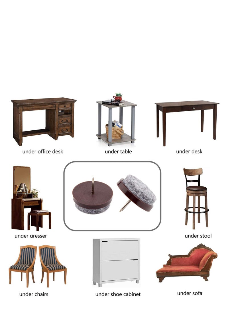 Felt Furniture Pads - 60-Piece Set for Chair, Table, and Cabinet Legs