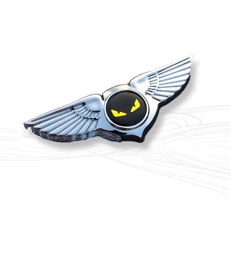 Silver 3D Metal Car Emblem Sticker Aerodynamic Fender Badge - Image 4