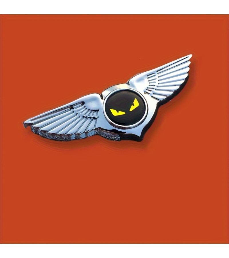 Silver 3D Metal Car Emblem Sticker Aerodynamic Fender Badge - Image 3