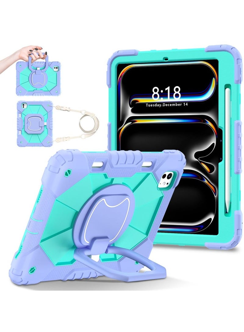 GUDOO غطاء لجهاز iPad Pro 11 إنش 2024 مع حامل للقلم، حافظة قوية ومقاومة للصدمات للحماية مناسبة للأجهزة اللوحية. - Image 1