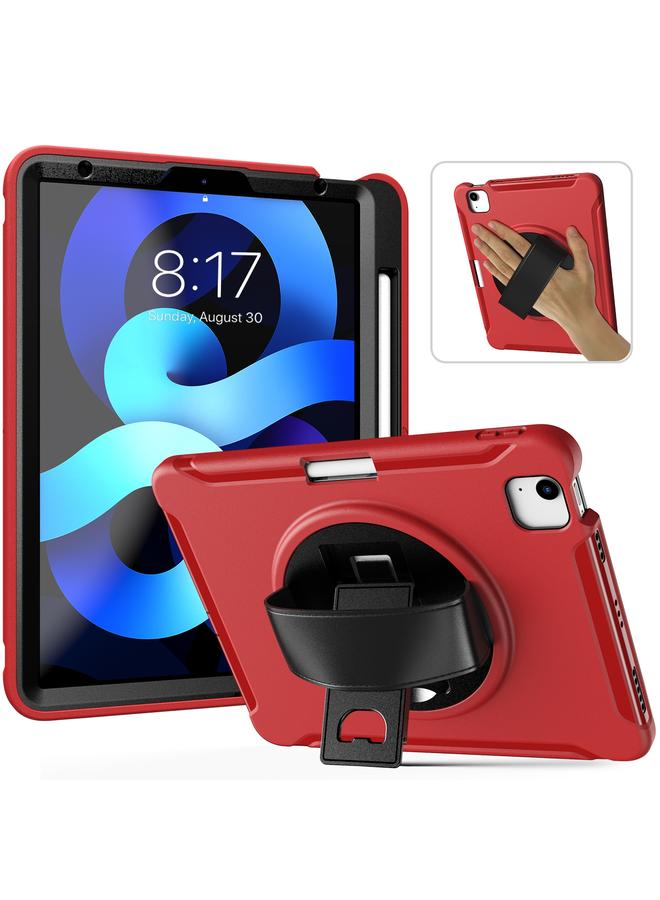 Zaboon Case For iPad Air 2022 / 2020 10.9 360 Degree Rotation PC + TPU Protective Case with Holder & Hand-strap & Pen Slot - Image 1