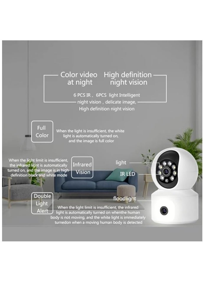 Generic VisionGuard HD Dual Lens WiFi Surveillance Camera with Color Night Vision and 2-Way Talk  - Image 4