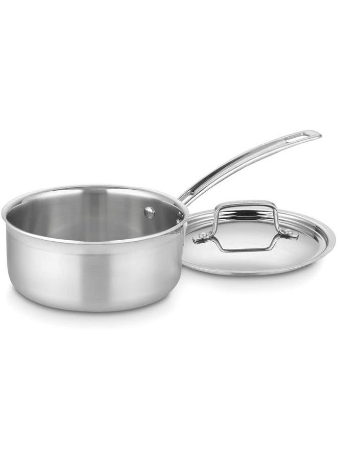 Cuisinart 1.5 Quart Multiclad Pro Triple Ply Saucepan w/Cover, MCP19-16N - Image 1