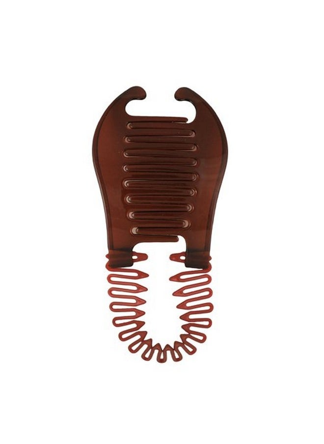 Mia Epony "Elongated" Ponytail Holder Hair Styling Tool Modern Banana Clip Opens At Top For A Chic Hollywood Hairstyle For Women Teens Girls Tortoise Brown 