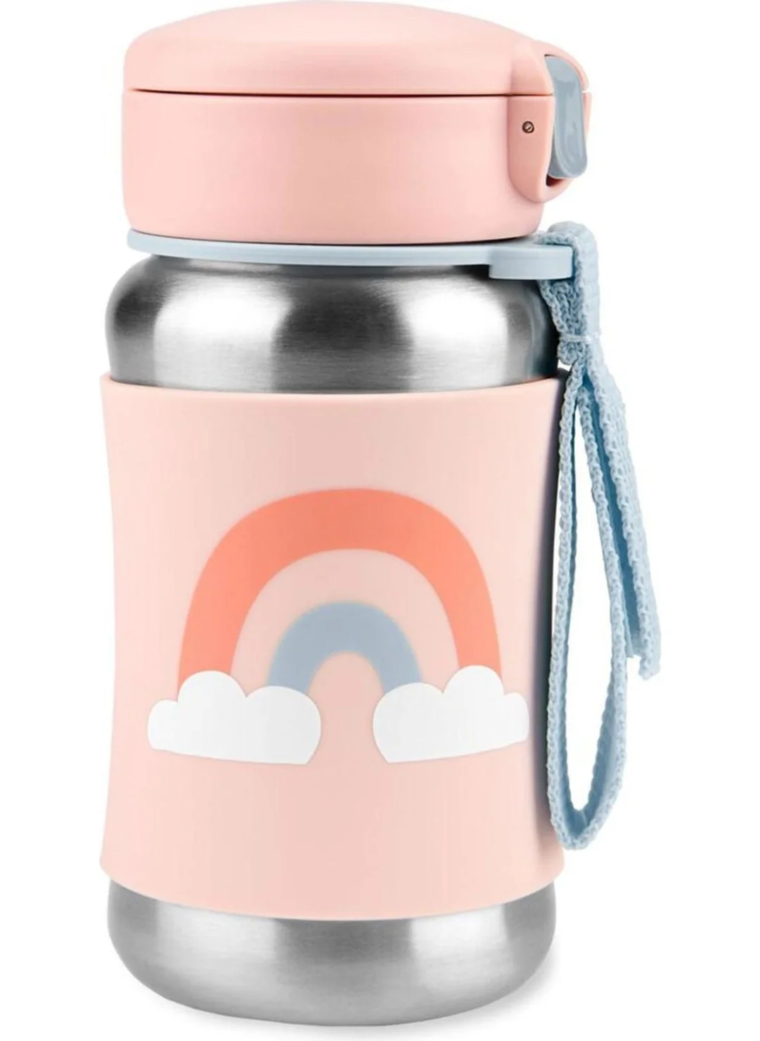 Skip Hop Stainless Steel Water Bottle with Straw 350ML Rainbow