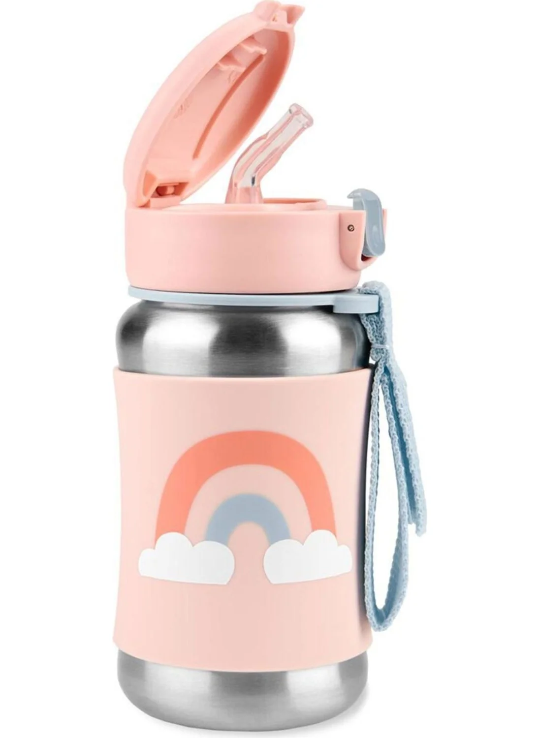 Skip Hop Stainless Steel Water Bottle with Straw 350ML Rainbow