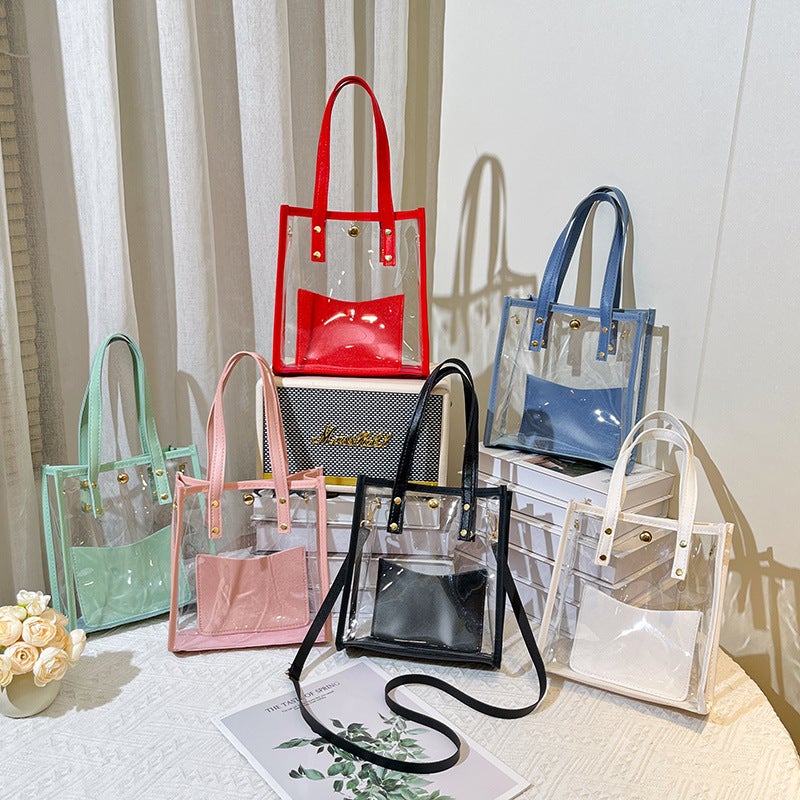 Korean Style Jelly Handbag PVC Crossbody Bag - Image 1