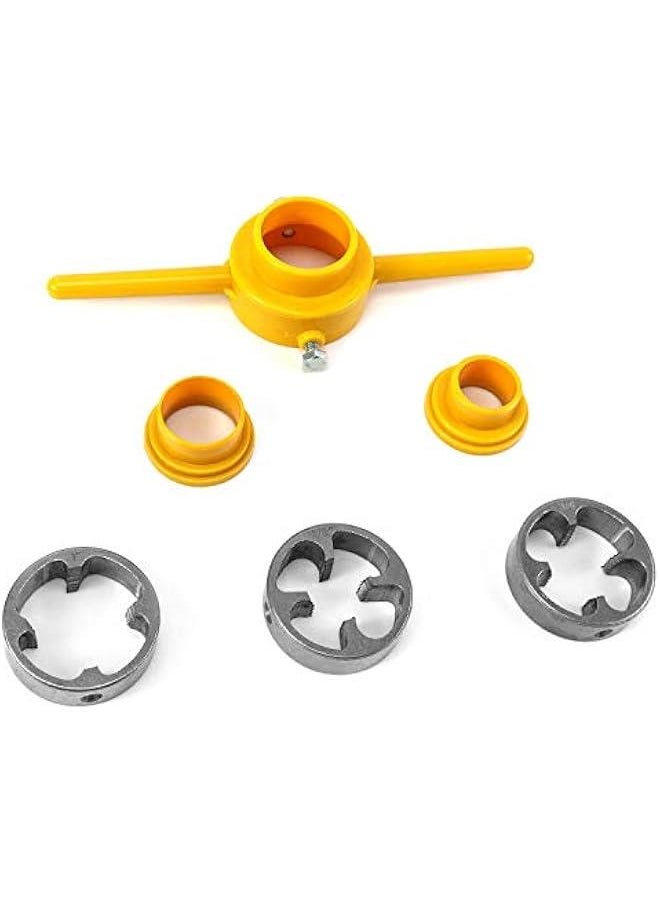 Arabest NPT Die Set, 6Pcs PVC Thread Maker Tool,Pipe Round Die Set, Pipe Threader Plumbing Tool, Three Maker Size: 1/2, 3/4, 1  - Image 1