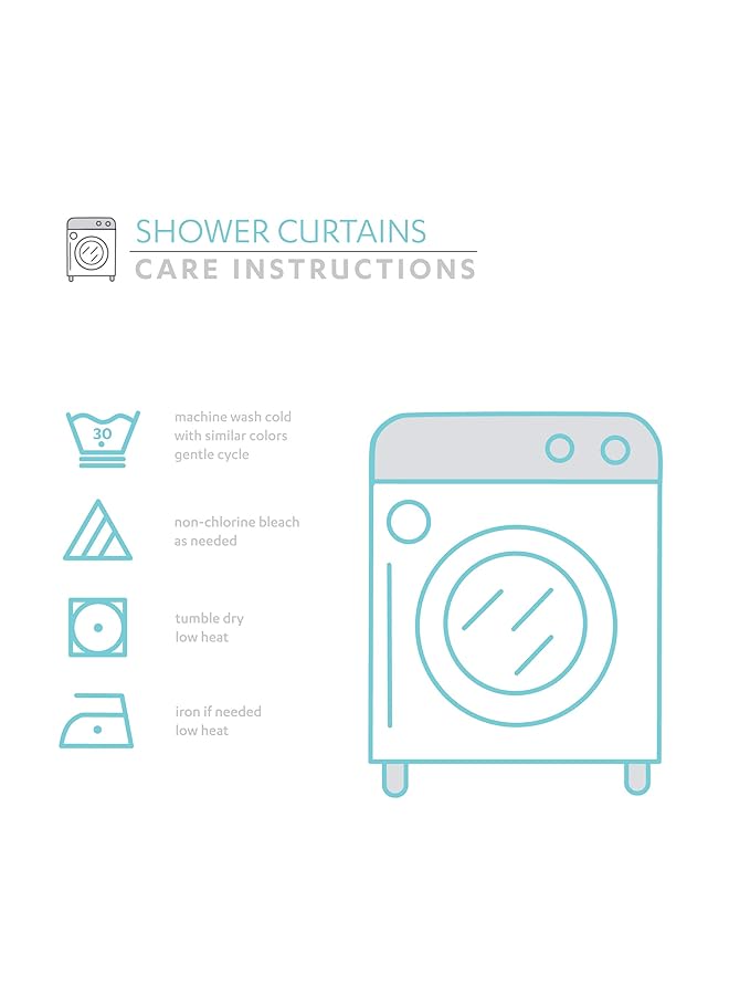 إيروريكس ستارة حمام من القماش بطبعة زهور باكية وتصميم زهور الكرمة مقاس 72 بوصة × 72 بوصة باللون الأزرق الداكن - Image 5