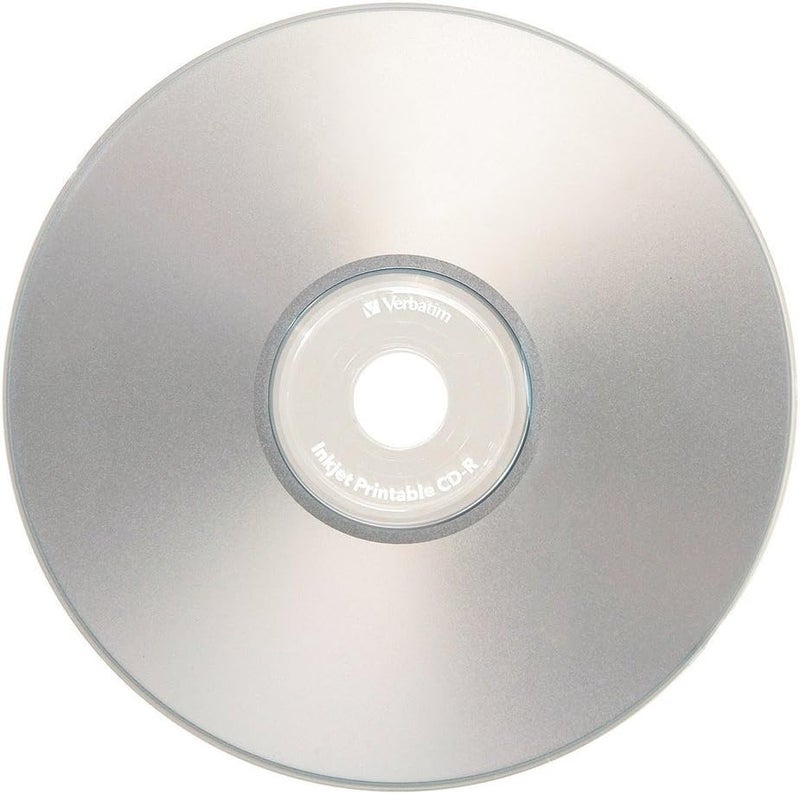 VERBATIM أقراص CD-R فارغة 700MB 80 دقيقة 52X سطح قابل للطباعة بالحبر الفضي - 50 حزمة دوارة - Image 2