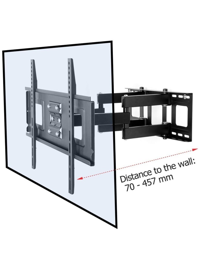 TIGER A04 Full Motion Articulating TV Wall Mount Bracket for 32-65 Inch LED LCD HD 4K Plasma TVs, Heavy-Duty Adjustable Swivel & Tilt Mount for Home & Office, Space-Saving Design. - Image 3