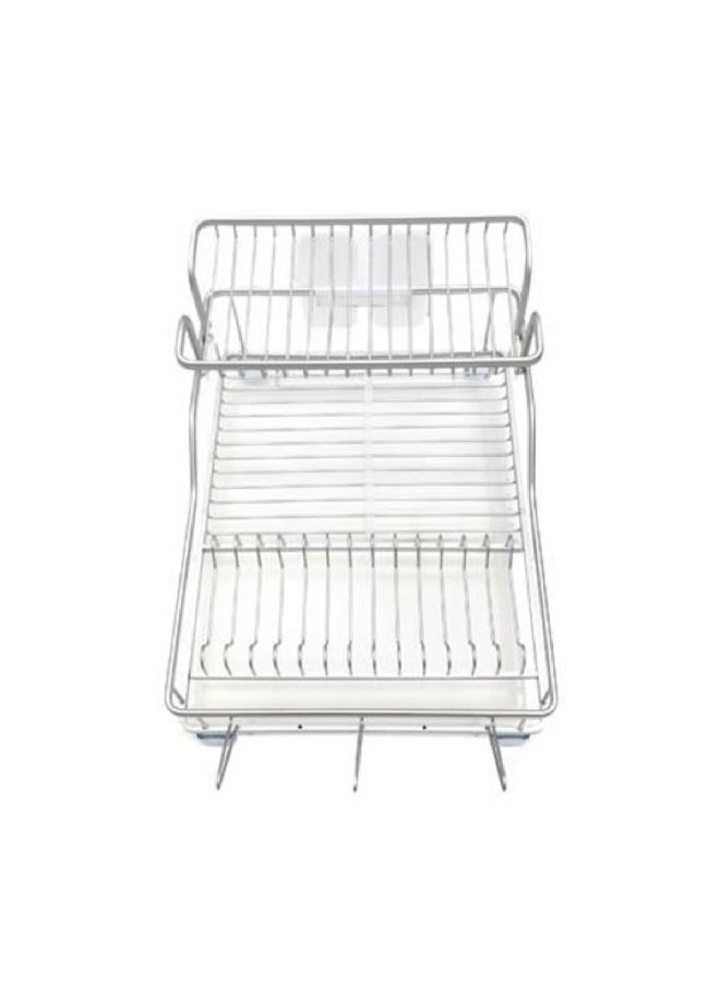 PARFAIT 2-Tier Separate Sections Aluminum Dish Rack Silver 27.3 x 35 x 59.7 cm TA-1008F - Image 3
