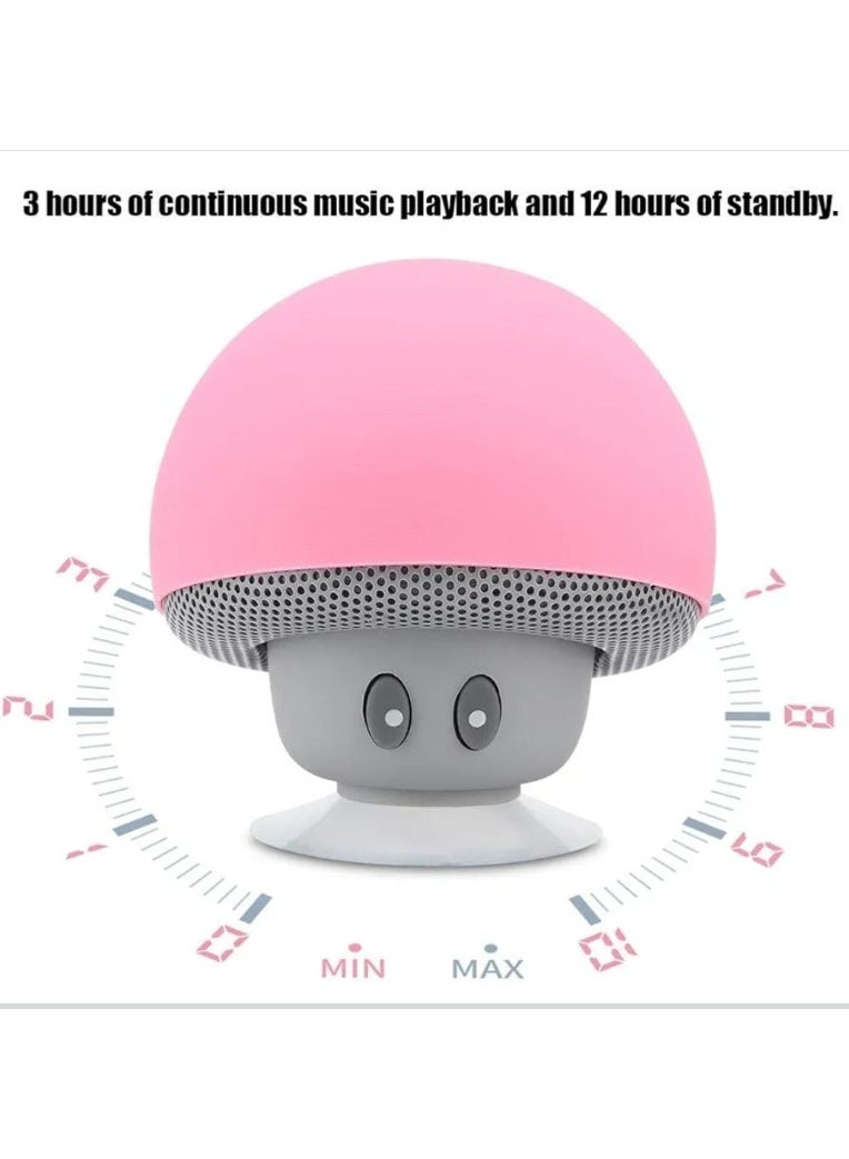 مكبر صوت صغير محمول بتقنية البلوتوث 3.0 مع مضخم صوت عازل للضوضاء وحامل للهاتف المحمول - مكبر صوت صغير محمول بتقنية البلوتوث 3.0 مع مضخم صوت عازل للضوضاء وحامل للهاتف المحمول - وردي - Image 5