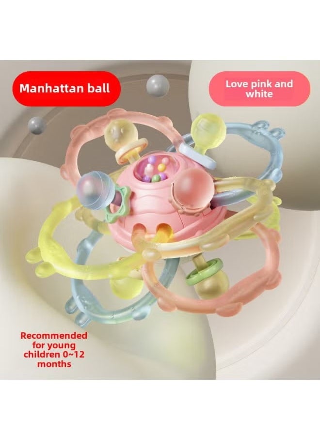 Vinnatsu Vinnatsu Manhattan Baby Hand Scratch Ball Baby Early Education Grasp Training Can Bite Gum Rattle 0-3 Soothing  - Image 3