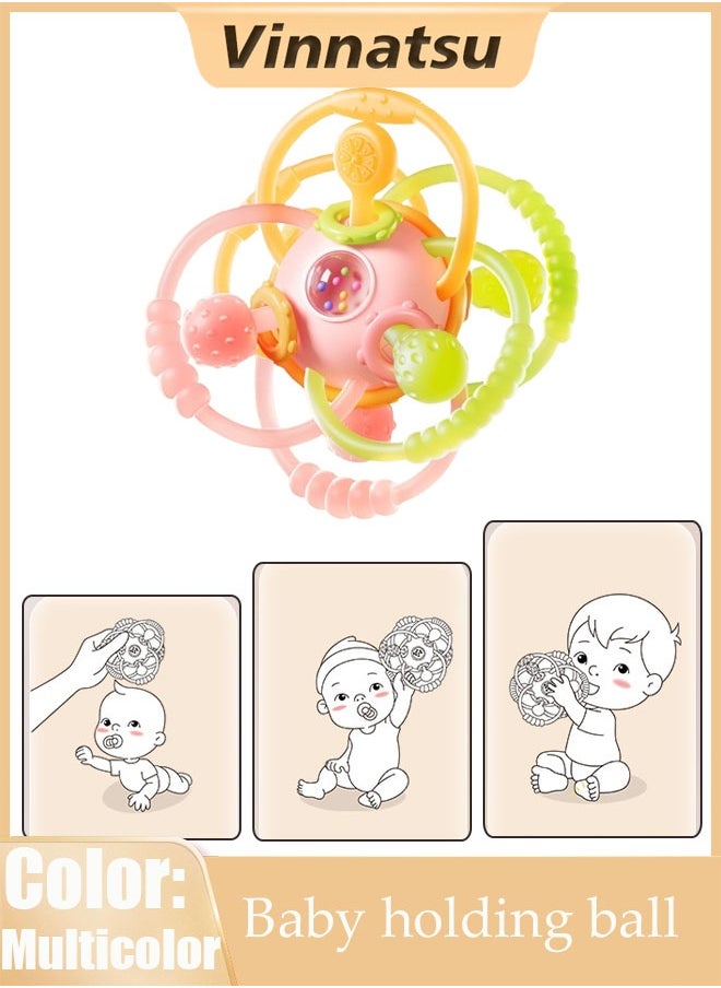 Vinnatsu Vinnatsu Manhattan Baby Hand Scratch Ball Baby Early Education Grasp Training Can Bite Gum Rattle 0-3 Soothing  - Image 1