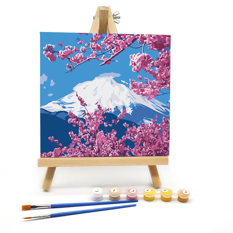 لوحة زيتية رقمية DIY ملء لوحة زيتية كرتونية للأطفال رسم يدوي تلوين 20*20 سم شحن مباشر من المصنع - Image 1